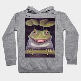 Funny smiling frog with big lips Hoodie